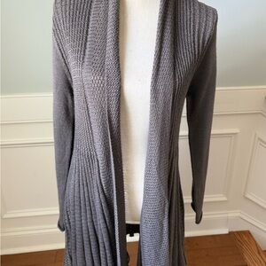 Brown Knit Cardigan Sweater